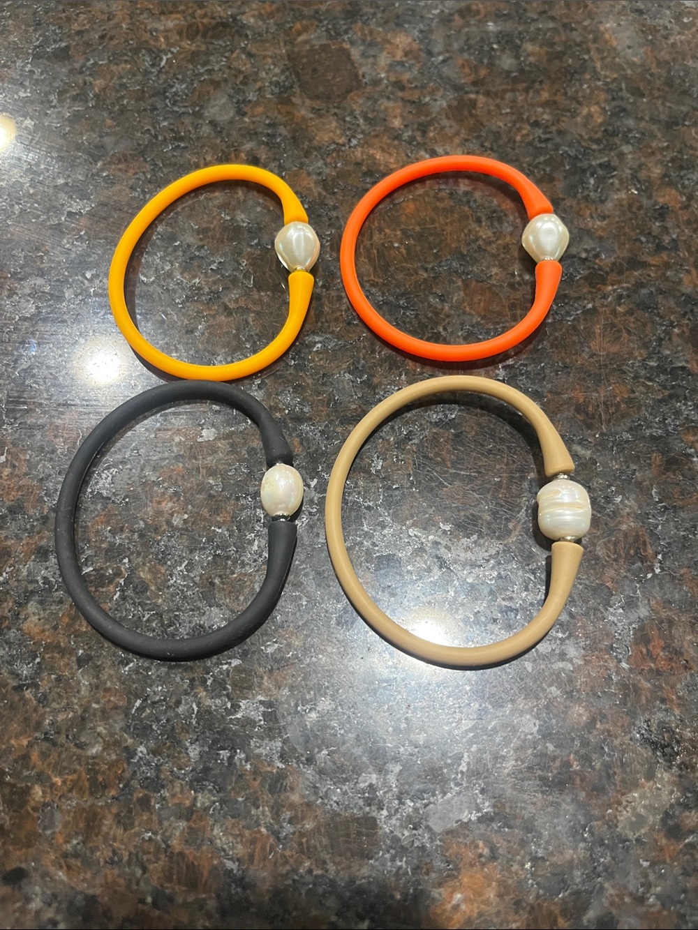 Bali Freshwater Pearl Silicone Bracelets